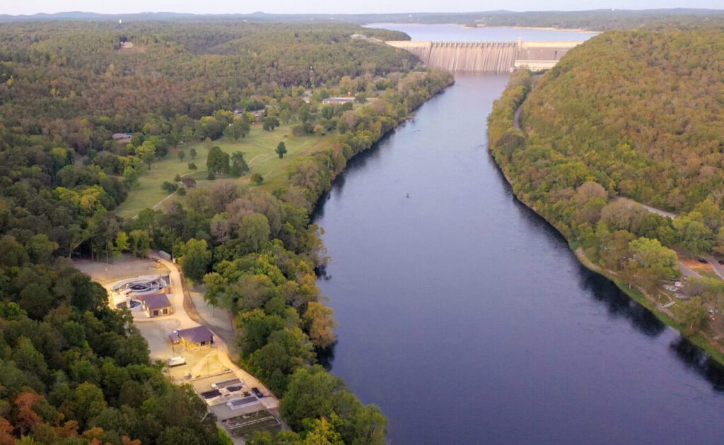 Bull Shoals treatment plant next to White River